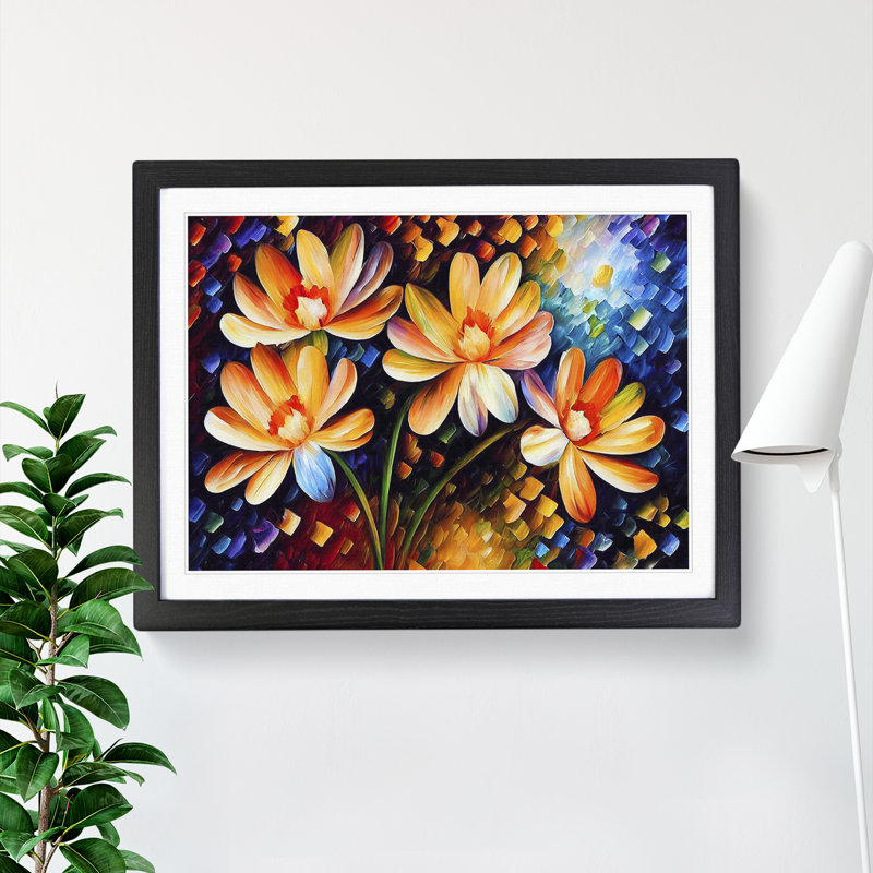 Mixed Flowers - Framed Print, 34cm H x 46cm W, Black Framed