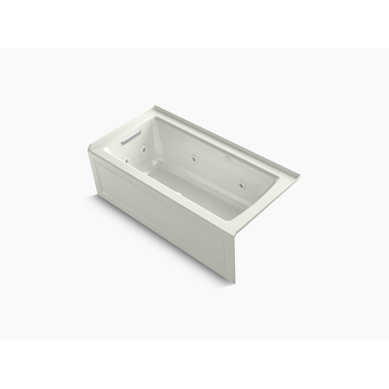Archer 60" x 30" Integral Apron Whirlpool, Dune, Left