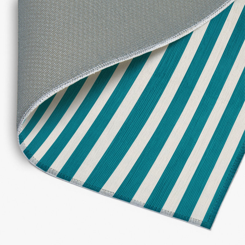 Tapis intérieur / extérieur blanc HorizontalStripes, Rectangulaire 2 pi x 3 pi