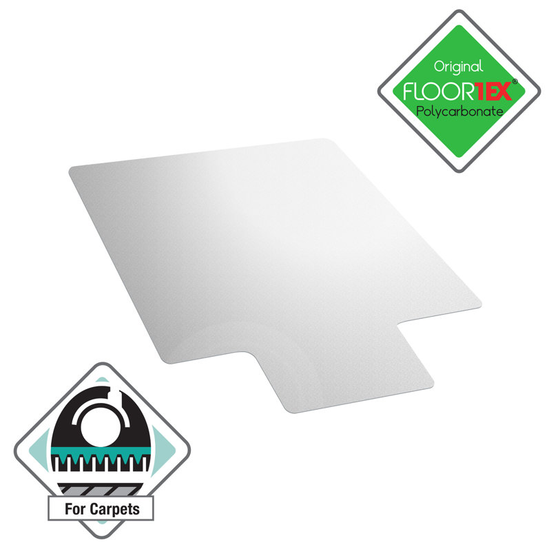 Tapis de chaise à motif de polycarbonate Ultmat pour tapis de plus de 1/2 po - 48 po x 53 po, L 48 po x P 53 po, Inclus
