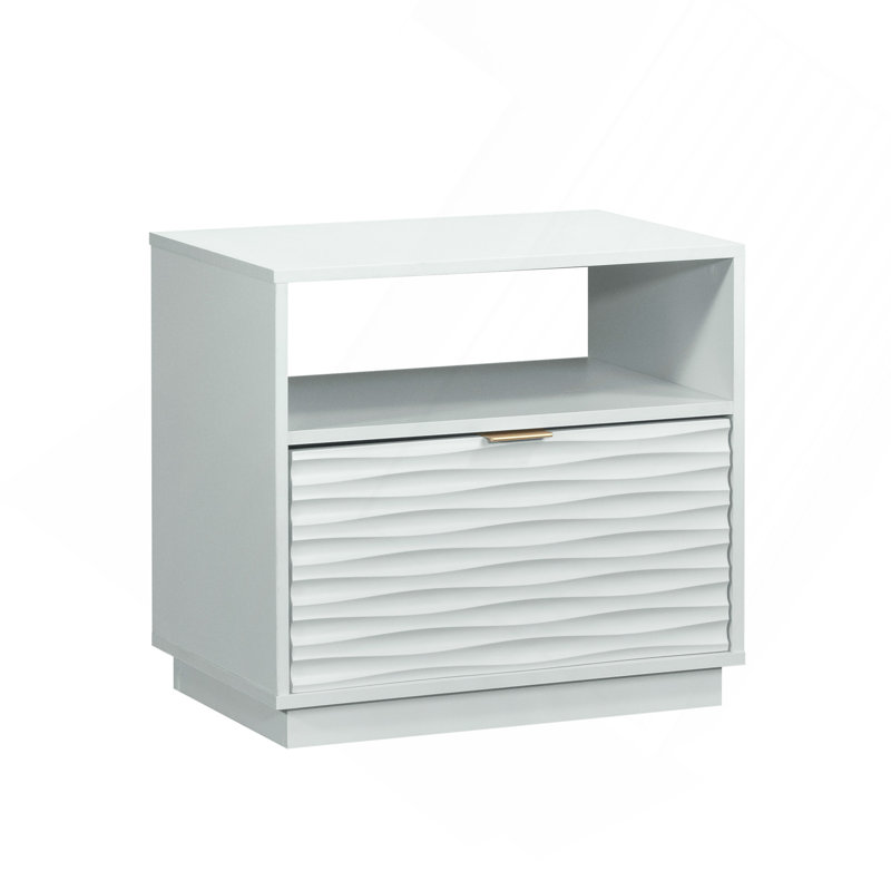 Table de chevet, finition blanche