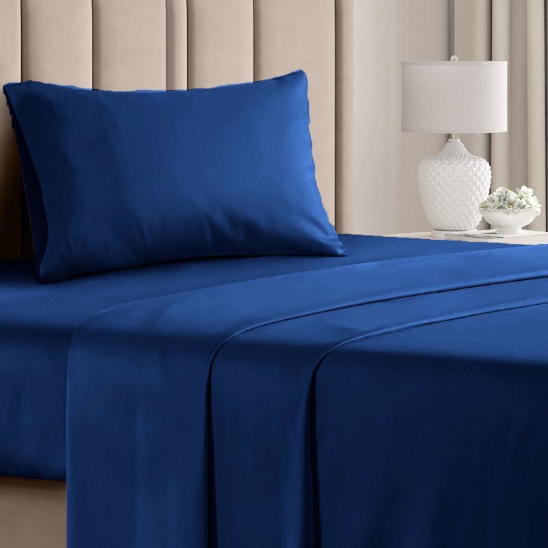  Ensemble de draps en rayonne de bambou 4 pièces Premium Luxury, Ensemble de draps pour taille de lit simple TG ave