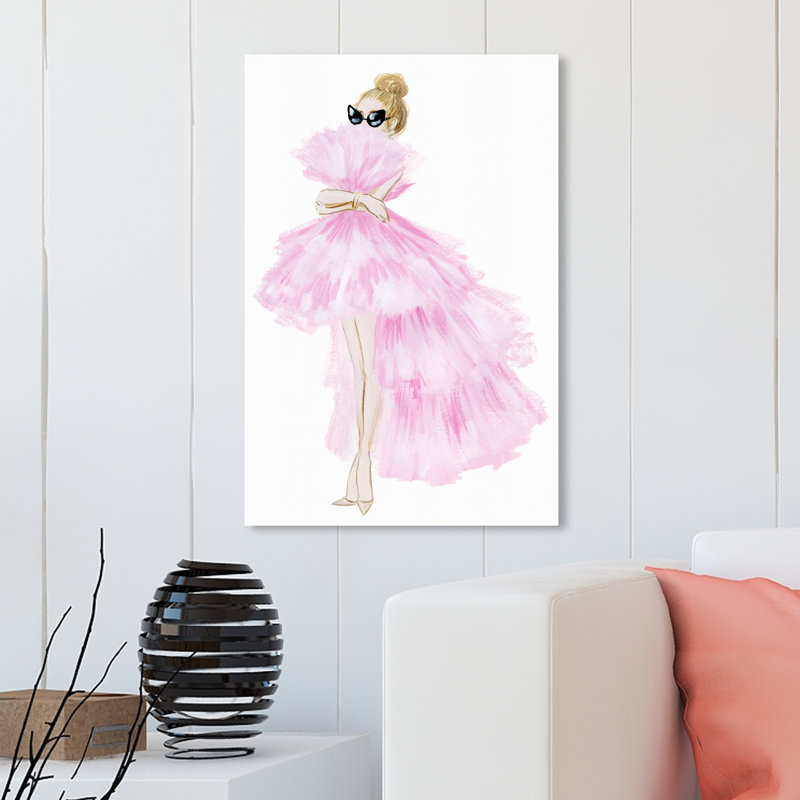 «Pink Tutu Dress», impression encadrée, H 30 po x l 20 po x P 0,75 po, Toile tendue