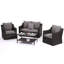 Chaise longue en rotin avec coussins 4 pièces Kameria-288116757-395649650