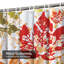 Rideau de douche à motif abstrait en toile d'automne avec 12 crochets-1110283695