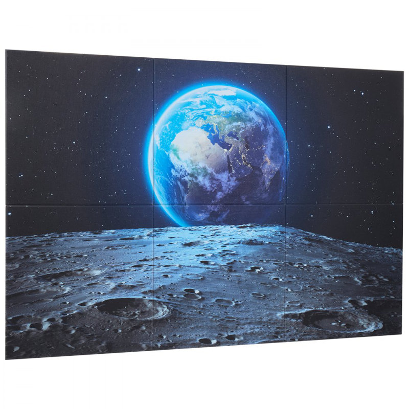 6 Pack Art Acoustic Panels 23.6 x 23.6 inch Self Adhesive for Home Earth