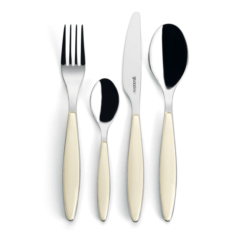 24-PIECE CUTLERY SET FEELING CREAM, Cream