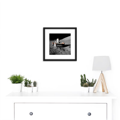 Space NASA Apollo 17 Lunar Rover Vehicle Moon Photo - Single Picture Frame Print
