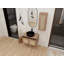 Meuble-lavabo de 30 po avec lavabo d'art en céramique et armoire latérale, 2 portes à fermeture en douceur, montage flottant, contreplaqué (emballage KD)-125514730