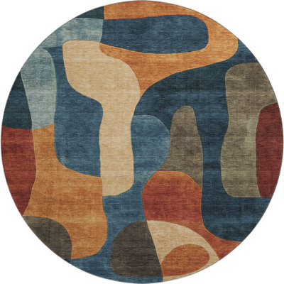 Premium Machine Washable Mayfield AMF1867 Abstract Rug