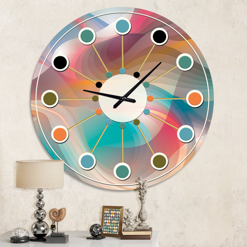 Horloge murale rétro Mid-Century, Moyenne