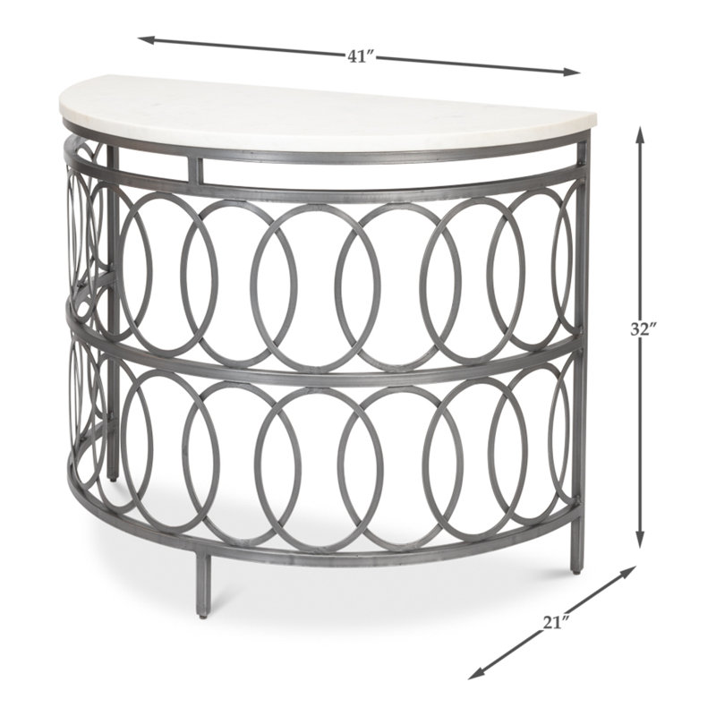 Olympia 41'' Marble Top Console Table
