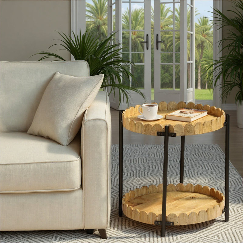 Table d'appoint Ameesha, H 25,25 po x l 21,75 po x P 21,75 po
