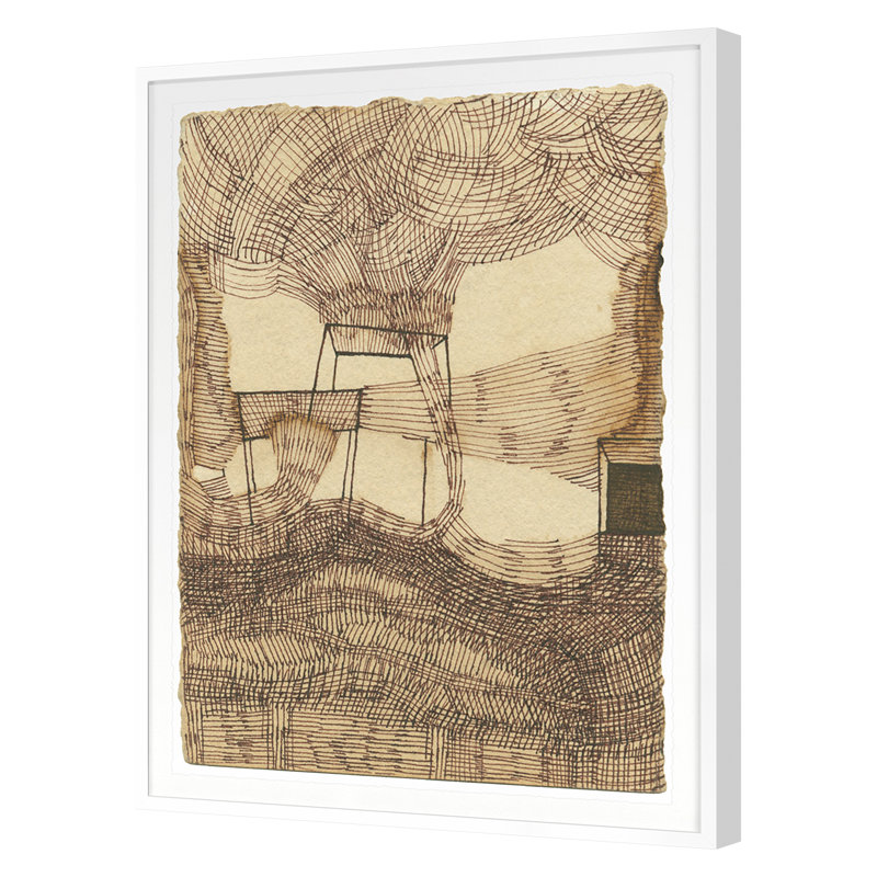 «Coffee Dessin Tiny 23» par Renee Staeck - reproduction d'un seul cadre, H 40 po x l 30 po x P 1,25 po, Cadre blanc