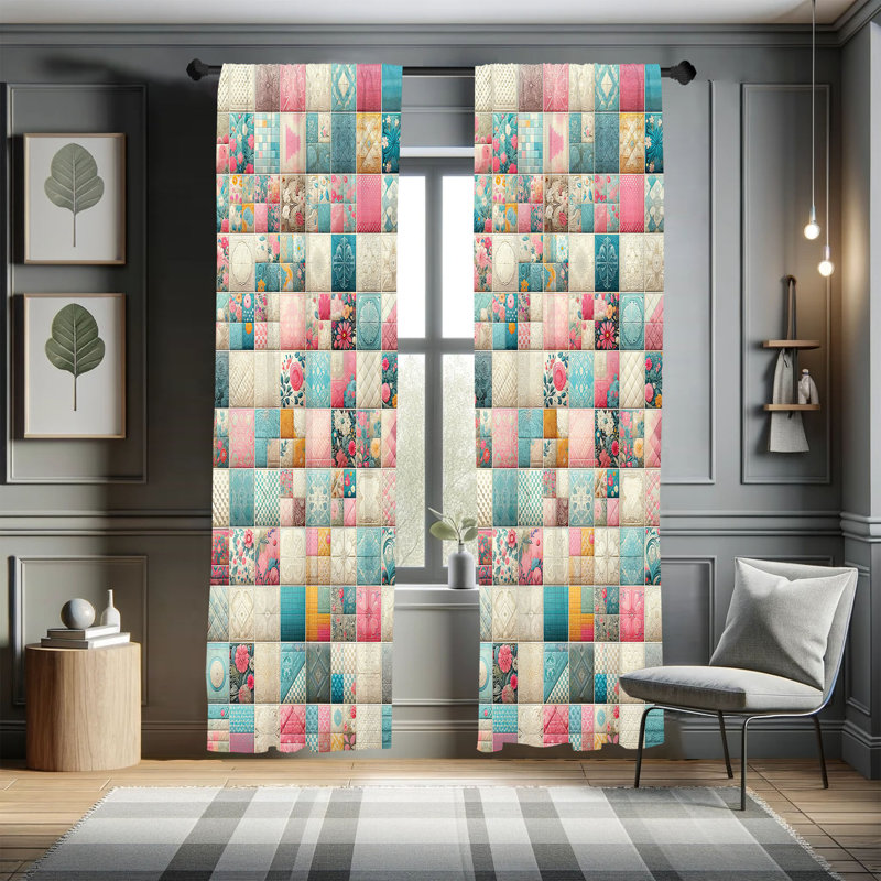 Semi Sheer Curtain Pair, 28" W x 95" L