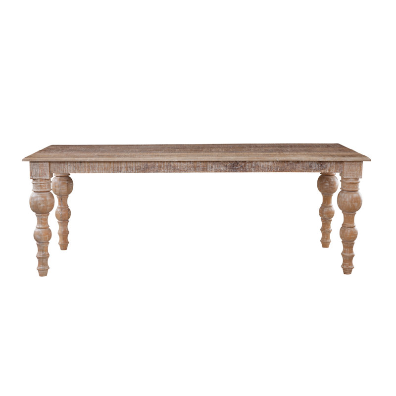 83-Inch Solid Mango Wood Dining Table