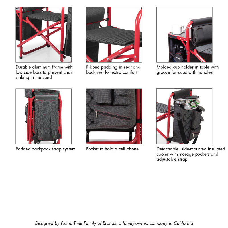 Folding Camping Chair, Red