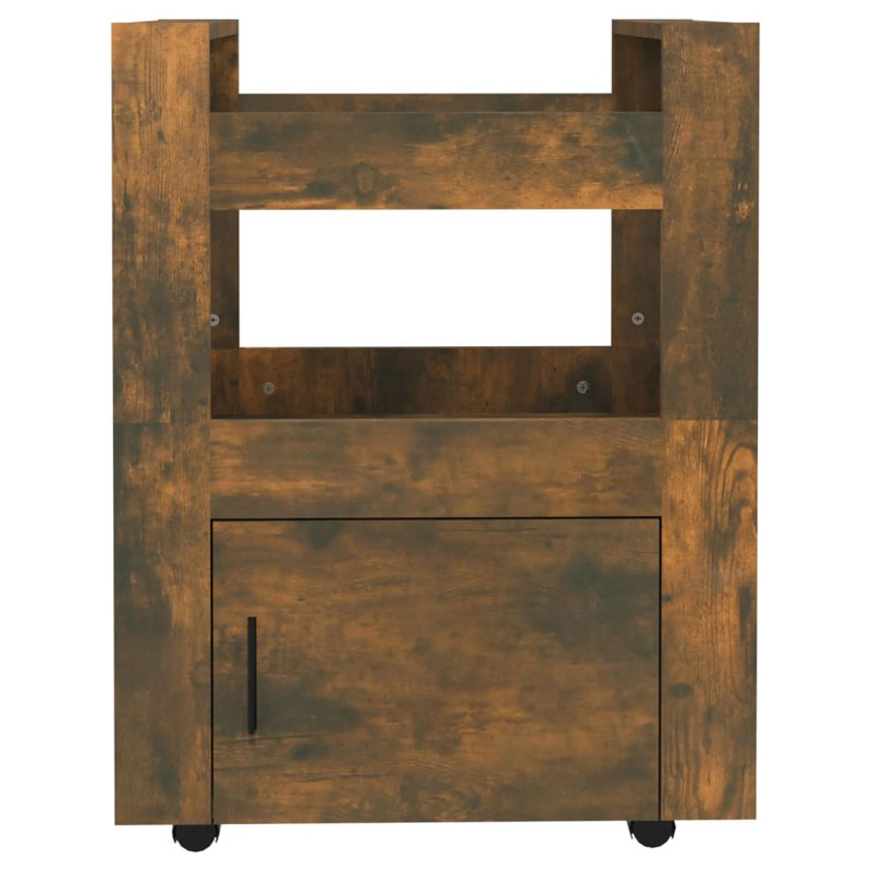 60 Cm Kitchen Trolley, Smoked Oak