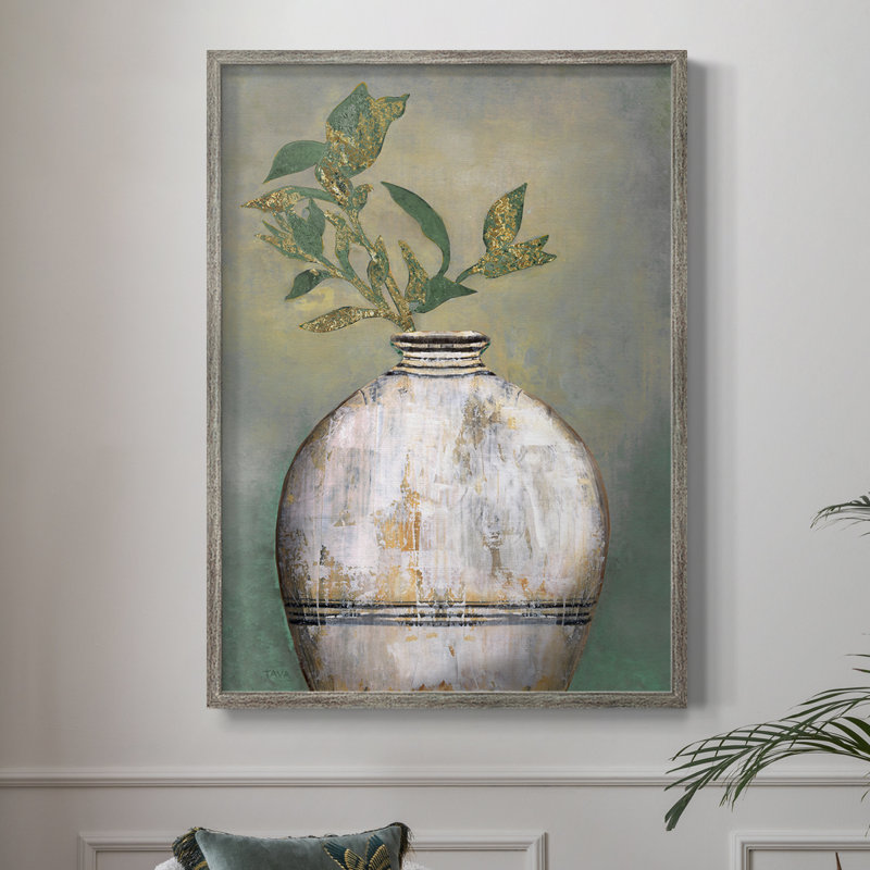 Global Vessel II Framed Print - Solid Wood 46671, 15" H x 12" W