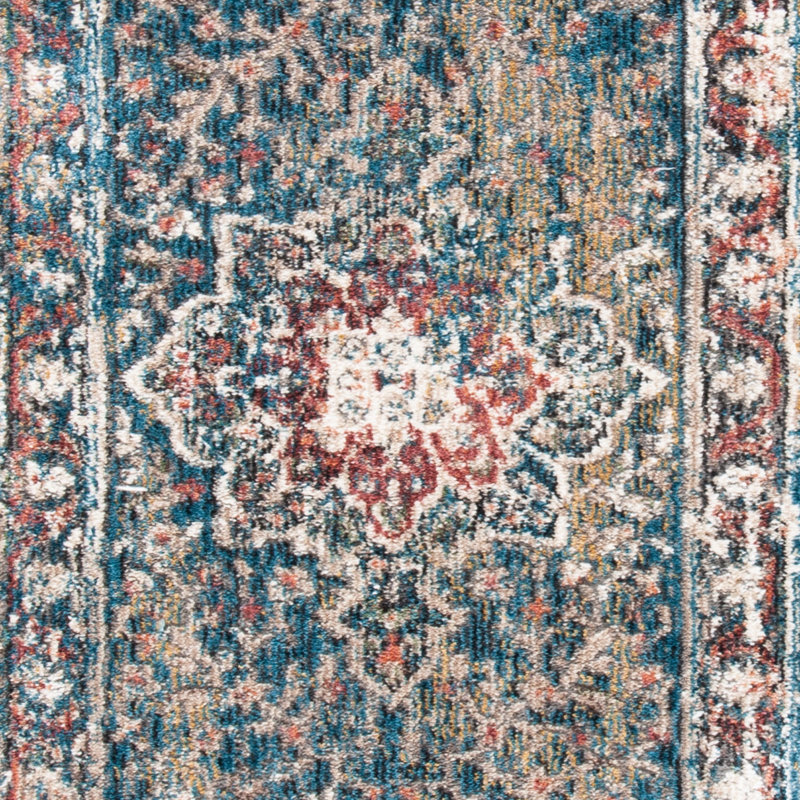 Tapis turquoise Cooksey, Rectangle 6 pi 7 po x 9 pi