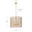 Rhamel E26 Oversized 21.25 inch Rattan Dimmable Pendant Chandelier