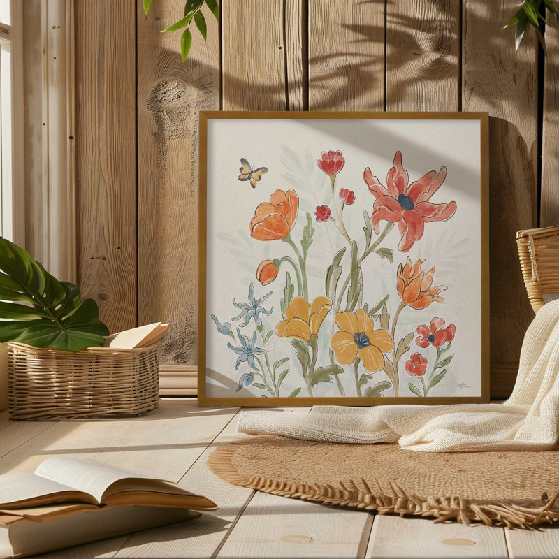 «Garden Melody In Bloom IV», H 17,75 po x l 17,75 po, Chrome poli