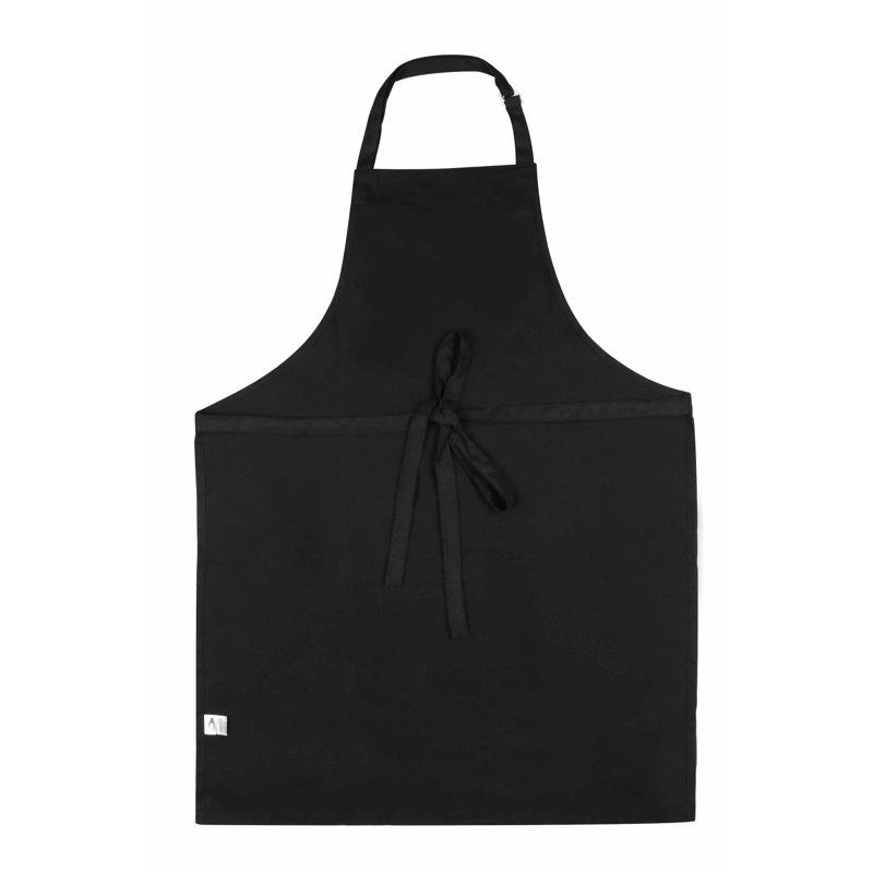 Solid Colour Bib Apron, Black
