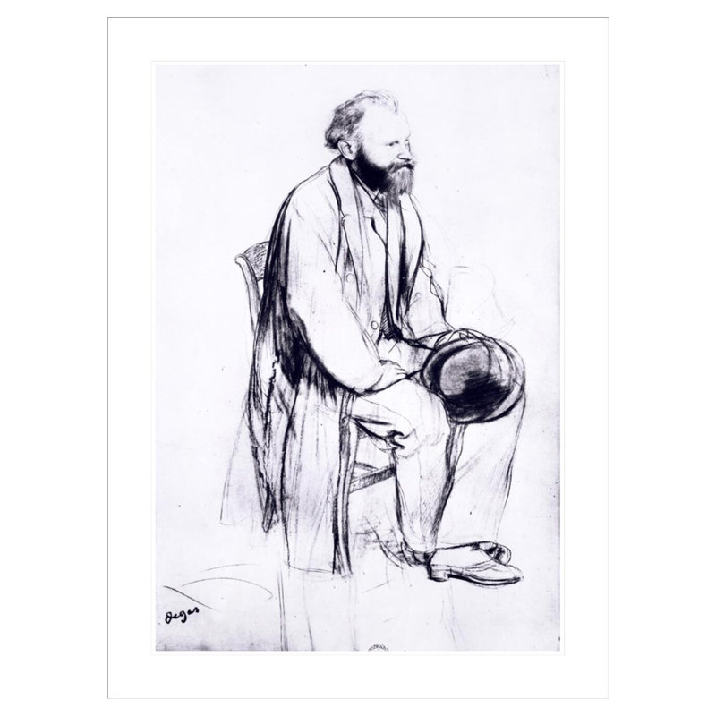 Étude pour un portrait de Manet par Edgar Degas, impression giclée encadrée, H 41,5 po x l 30,97 po