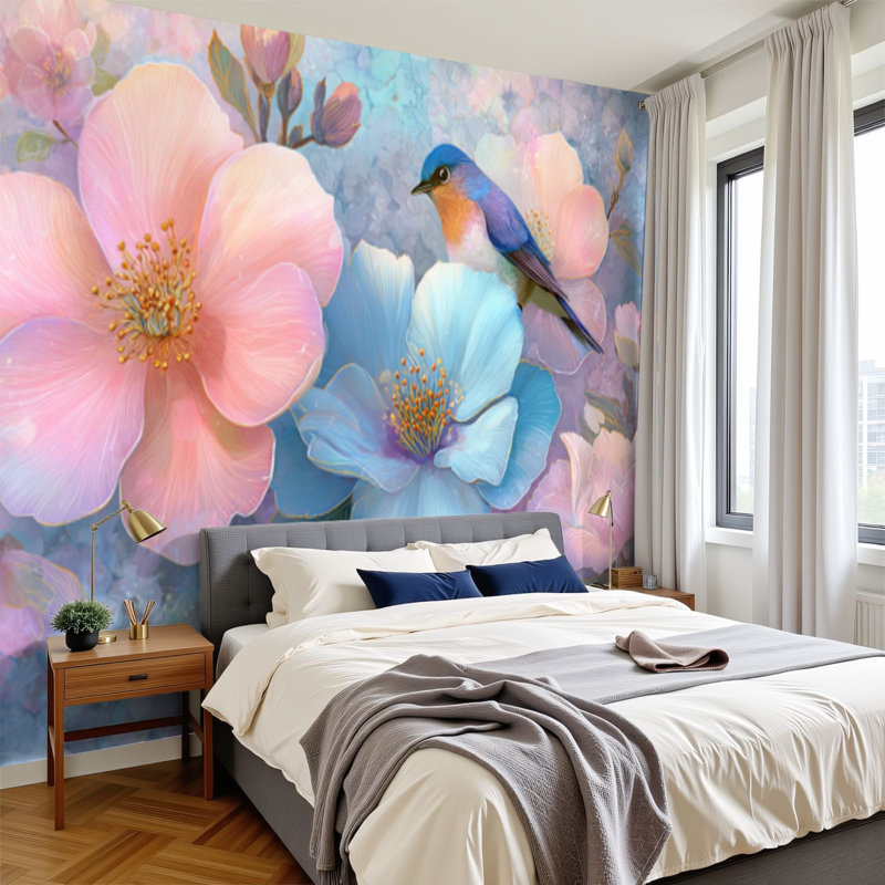 Papier peint adhésif auto-adhésif moderne pour la chambre à coucher Peel and Stick L 69 po x l 96 po