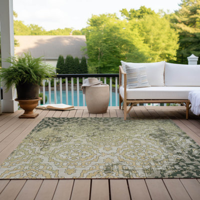 Malek Damask Indoor / Outdoor Rug