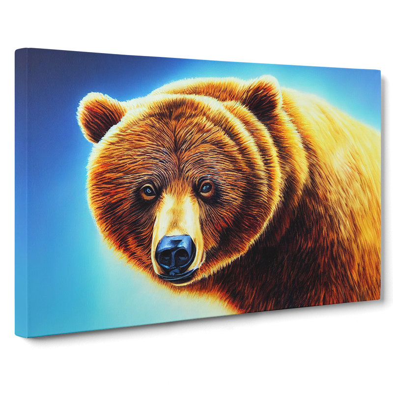 Eye Opening Bear - Wrapped Canvas, 35cm H x 50cm W x 3cm D