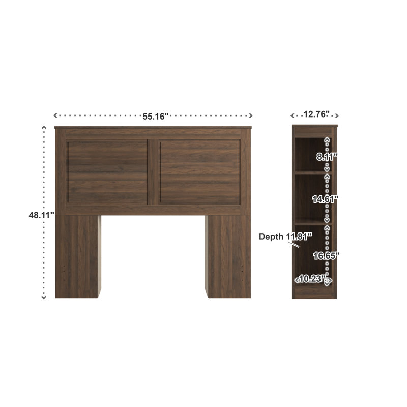 Aaden Bookcase Headboard, Full