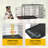 Miri 48-Inch Leak-Proof Pet Crate