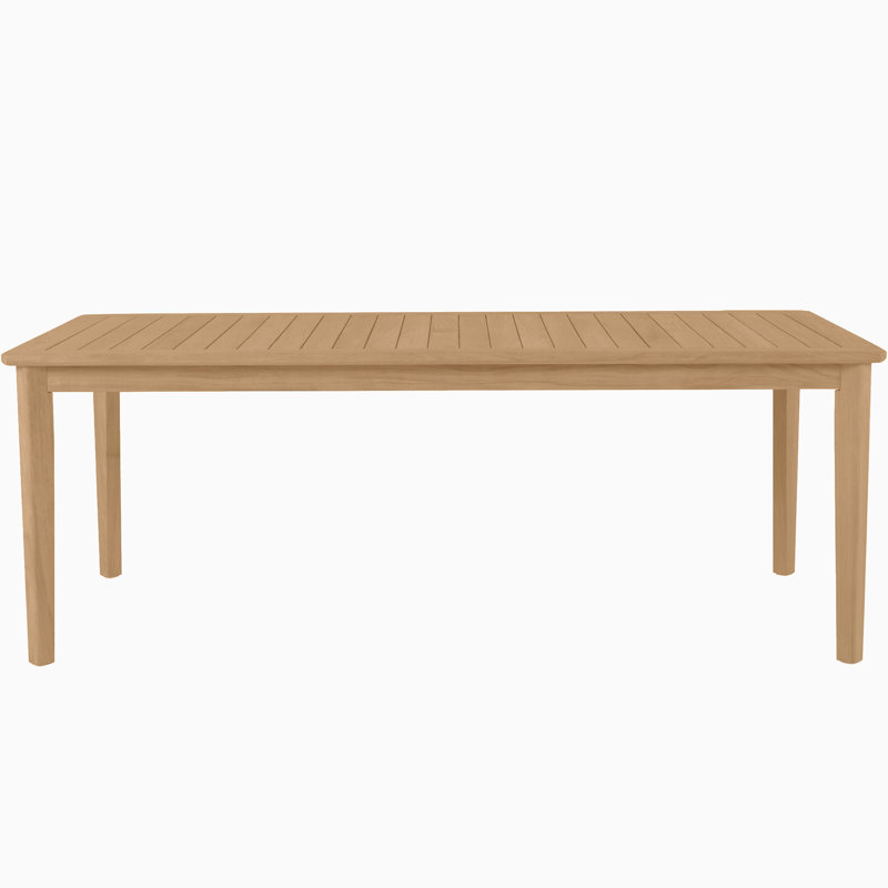 Table de salle à manger Woodlawn, Teck naturel, L 40 po x L 110 po x H 31 po