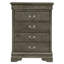 Coffre de rangement élégant gris traditionnel-654443410