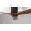 Ventilateur de plafond encastré de 42 pouces sans lumière, ventilateur de plafond encastré sans lumière, pales en bois massif, moteur CC réversible silencieux, télécommande avec 6 vitesses