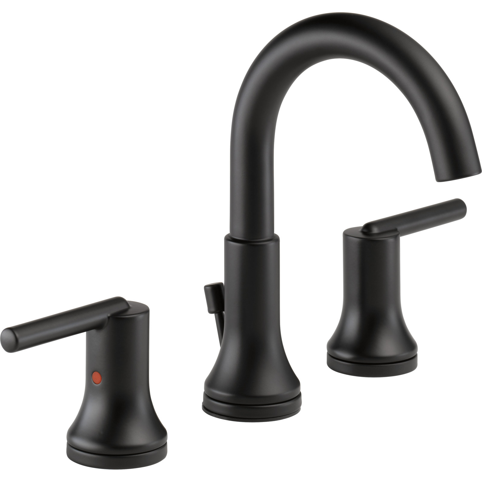 Trinsic Widespread Bathroom Faucet 3 Hole, 2-handle Bathroom Sink Faucet with Drain Assembly, Matte Black
