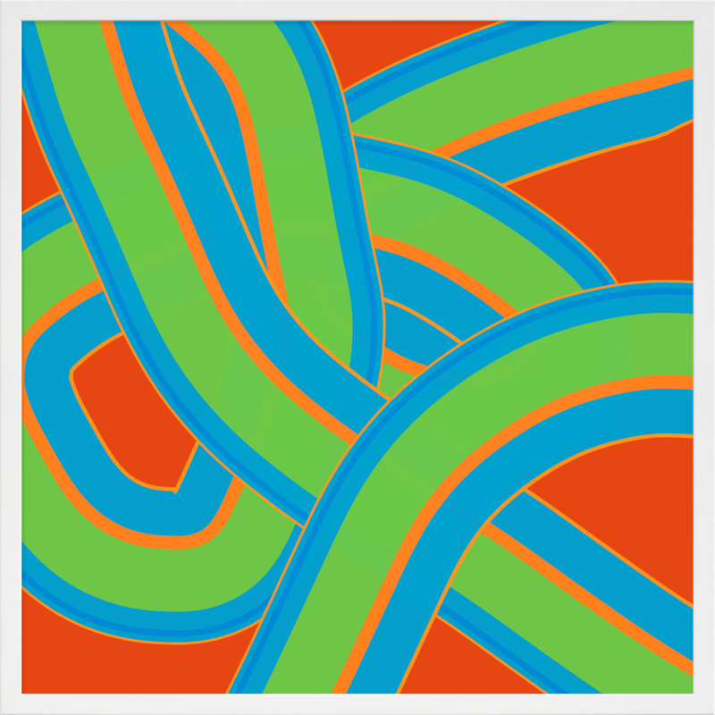 «Twist Series I Tw torsed Love» par Jacques Pilon - impression encadrée, Blanc, H 16 po x l 16 po x P 1,25 po