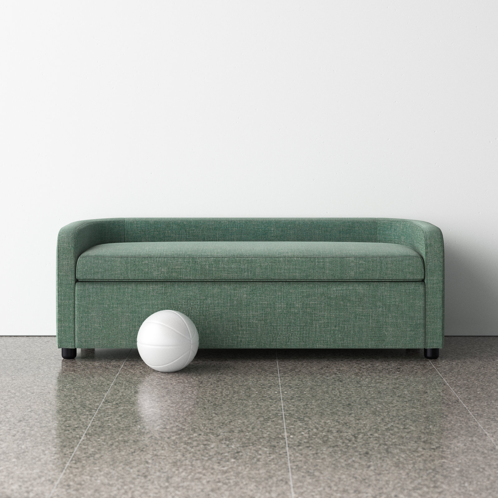 Janina 61" Bedroom Bench, Meridian Sea Green