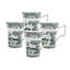 Heritage Green Italian 10 Oz. Cottage Mugs, Set of 4