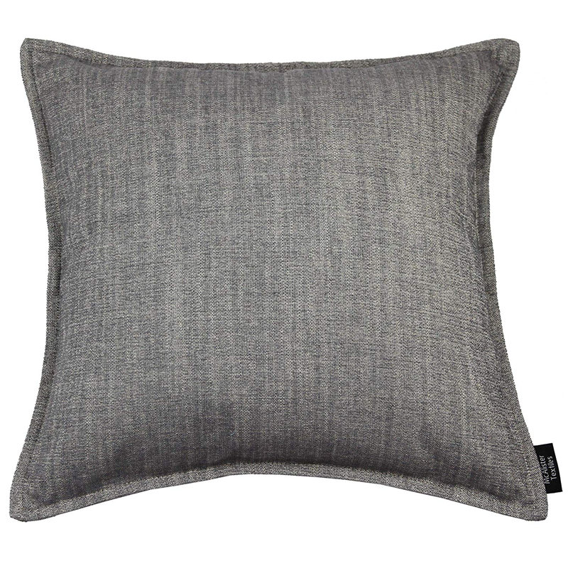 Cyrus Square Cushion Cover, Charcoal Grey, 60 x 60cm