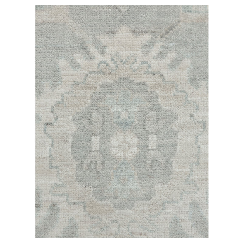 Pacific Ushak Wool Weft 9x12 Grey / Ivory Transitional Hand Knotted Rug