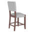 4 chaises de bar Mid-Century grises modernes avec - lin et repose-pieds confortable pour la décoration du salon