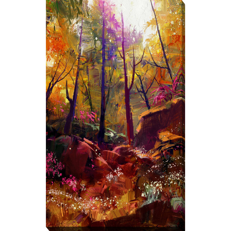 « forest of secrets iii », impression sur toile tendue, H 48 po x l 28 po x P 1,5 po