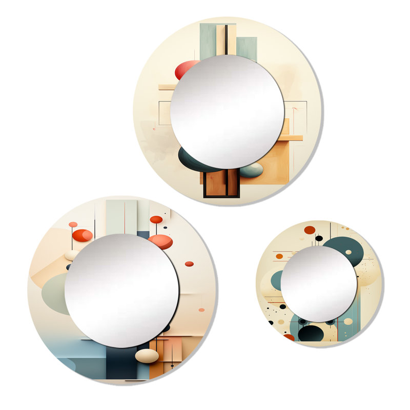 Miroir mural rond en aluminium Asanta