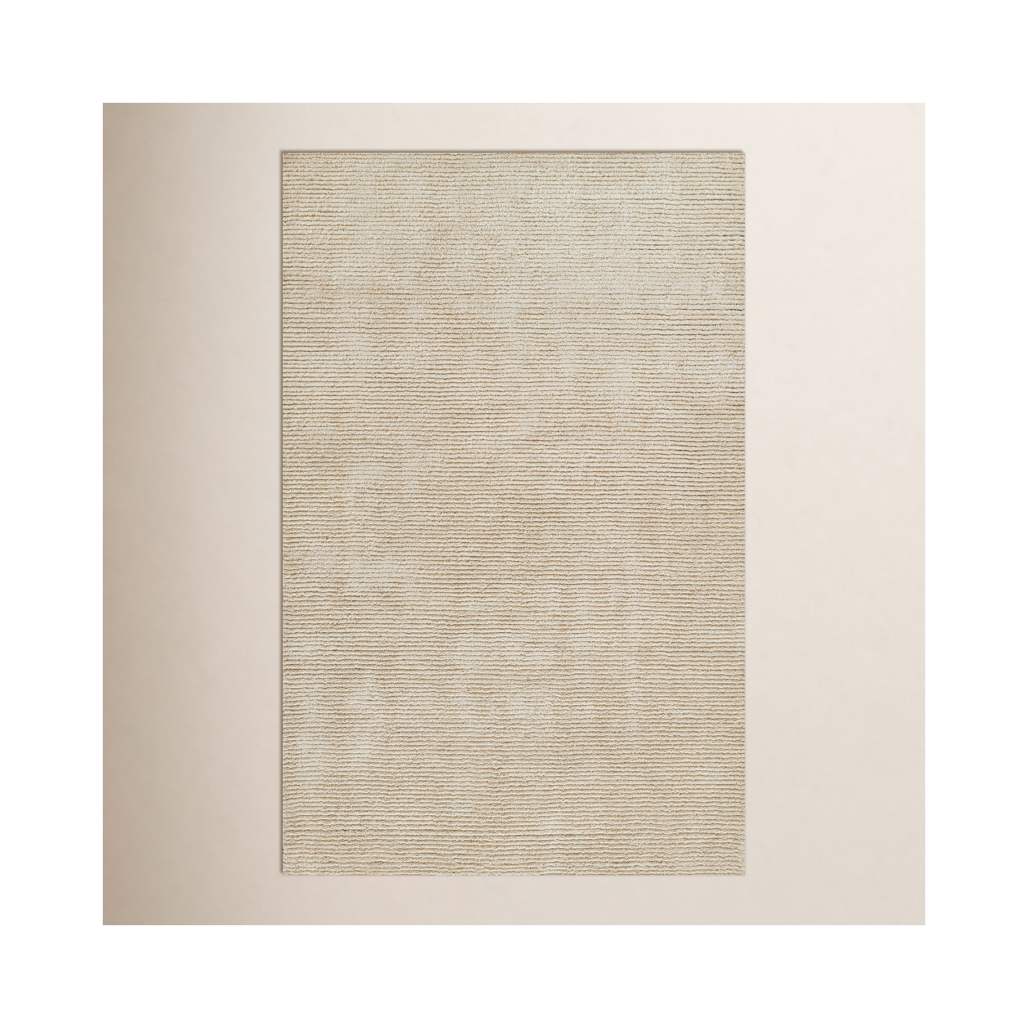 Wilda Hand Tufted Wool Ivory Rug, Rectangle 8' x 10'