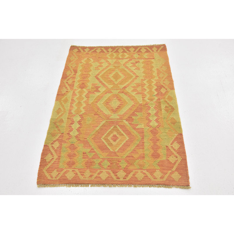 Tapis intérieur de la laine 2 pi 8 po x 4 pi en laine one-of-kind main-noué la new age Elland
