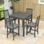 Ensemble de salle à manger 5 pièces Ruven, table à hauteur de comptoir en bois et 4 chaises rembourrées-734633172-734633171
