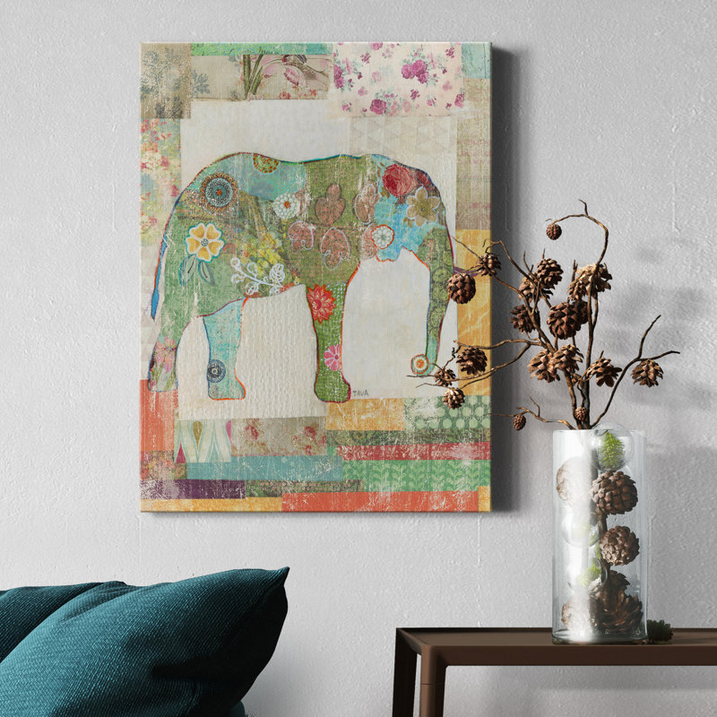 Éléphant - impression sur toile tendue, H 48 po x l 32 po x P 1 po