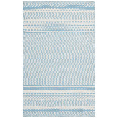 Tapis rayé en laine tissé à la main Grice Kilim